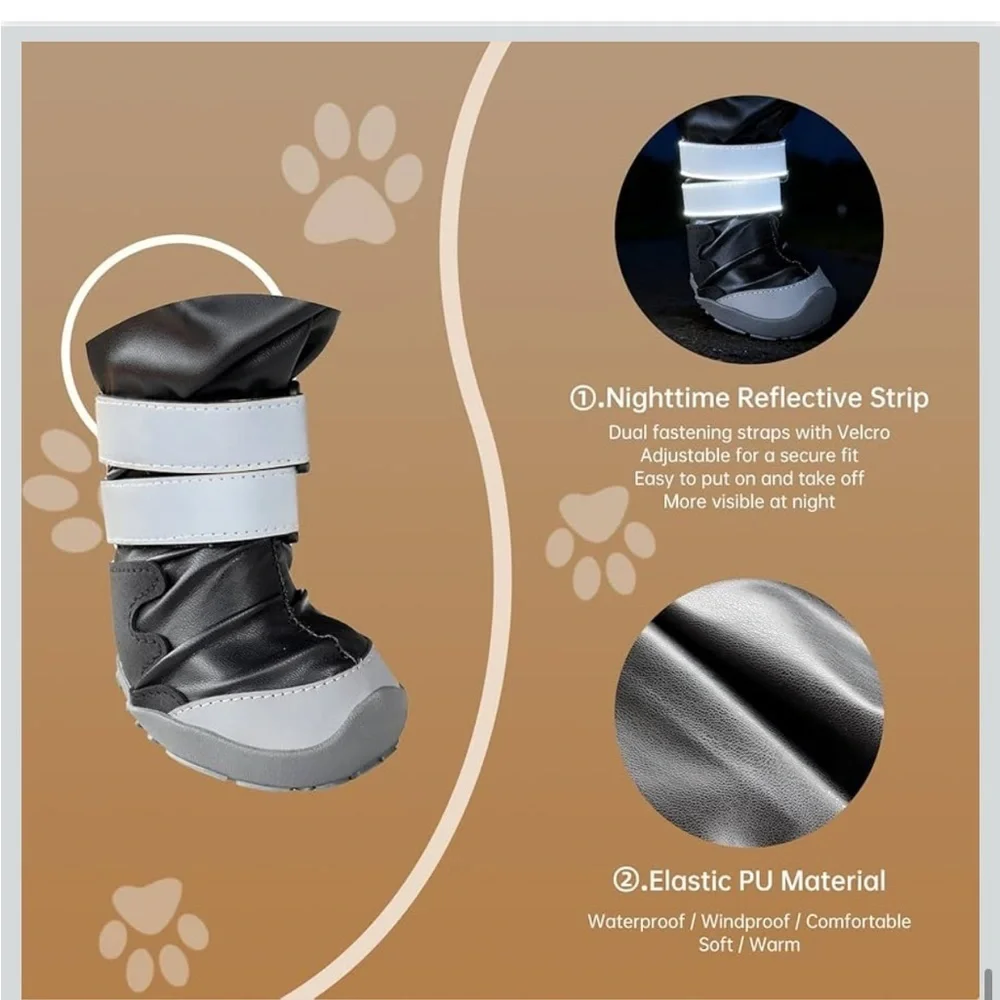Upgraded Dog Suspender Boots, Waterproof Dog Rain Boot, Anti-Slip S / 657-lb2